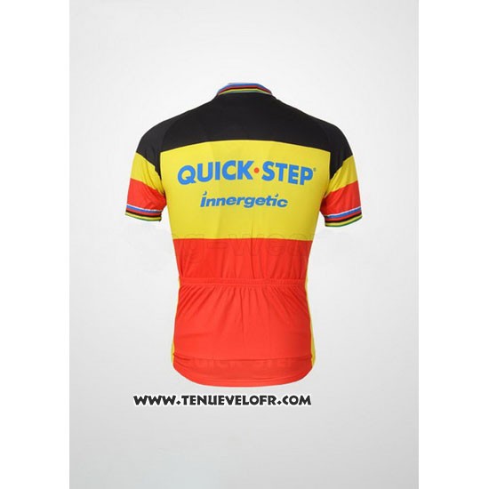2010 Maillot Ciclismo Quick Step Champion Belgique Manches Courtes et Cuissard